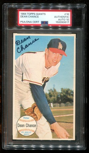 1964 Topps Giants Dean Chance #16 card