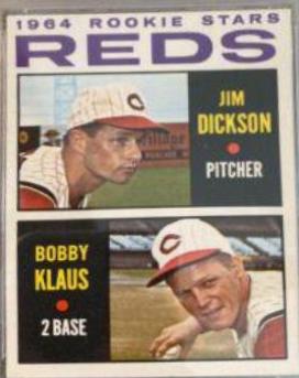 1964 Topps Reds Rookies [Dickson, Klaus] #524 card