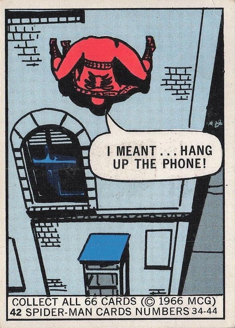 1966 Super Heroes Spider-Man #42 card