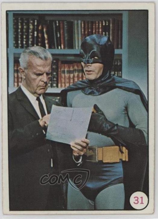 1966 Topps Batman Bat Laffs Commissioner Gordon / Batman #31 card