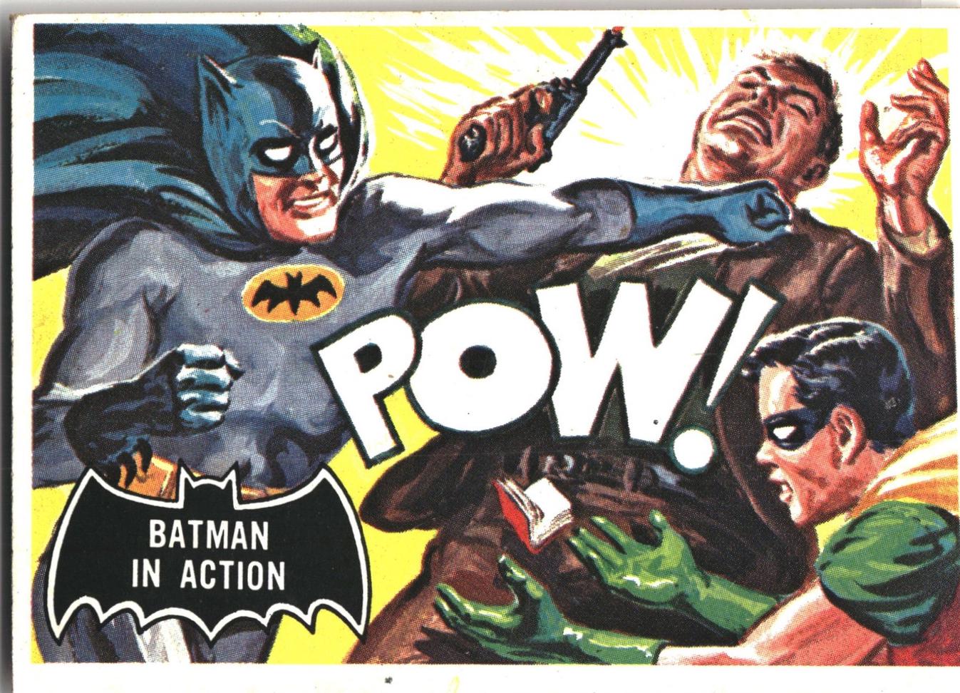 1966 Topps Batman Black Bat Batman in Action #15 card