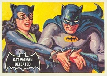 1966 Topps Batman Black Bat Cat Woman Defeated #35 card
