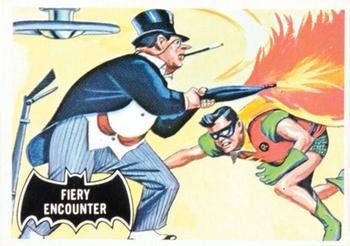 1966 Topps Batman Black Bat Fiery Encounter #19 card