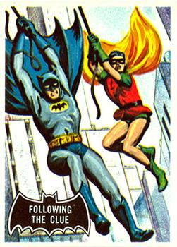 1966 Topps Batman Black Bat Following the Clue #40 card