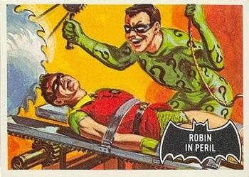 1966 Topps Batman Black Bat Robin in Peril #42 card