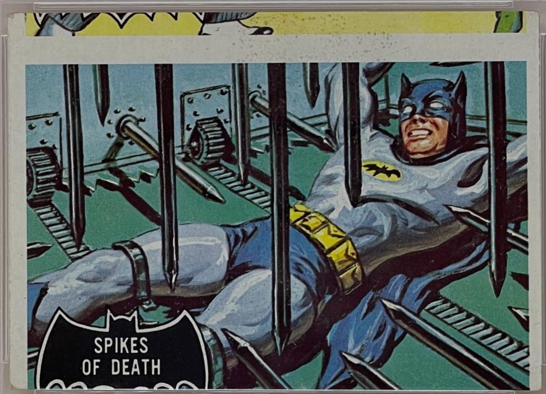 1966 Topps Batman Black Bat Spikes of Death #17 card
