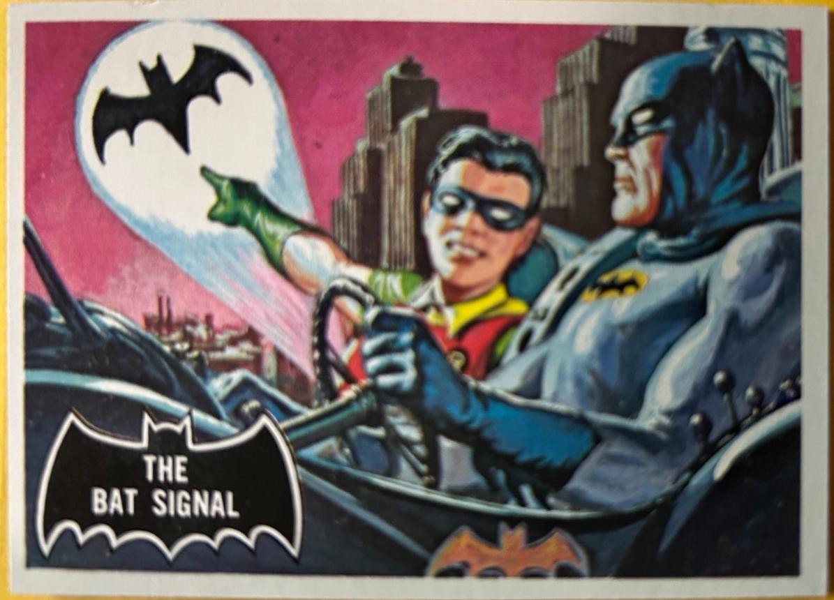 1966 Topps Batman Black Bat The Bat Signal #3 card