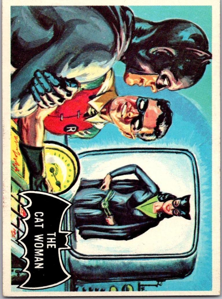 1966 Topps Batman Black Bat The Cat Woman #25 card