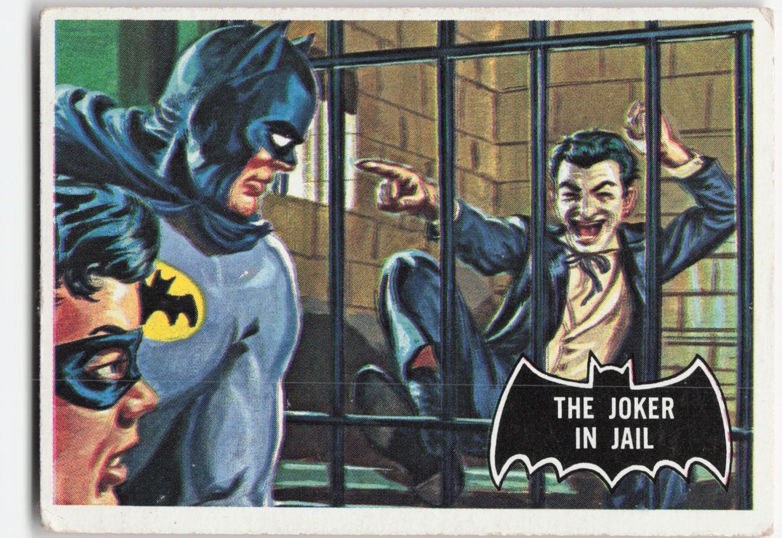 1966 Topps Batman Black Bat The Joker in Jail #13 card