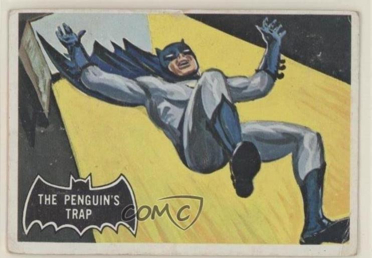 1966 Topps Batman Black Bat The Penguin's Trap #16 card