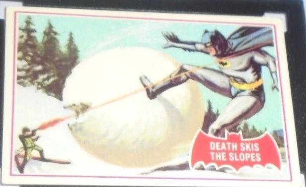 1966 Topps Batman Series A Death Skis the Slopes #22A card