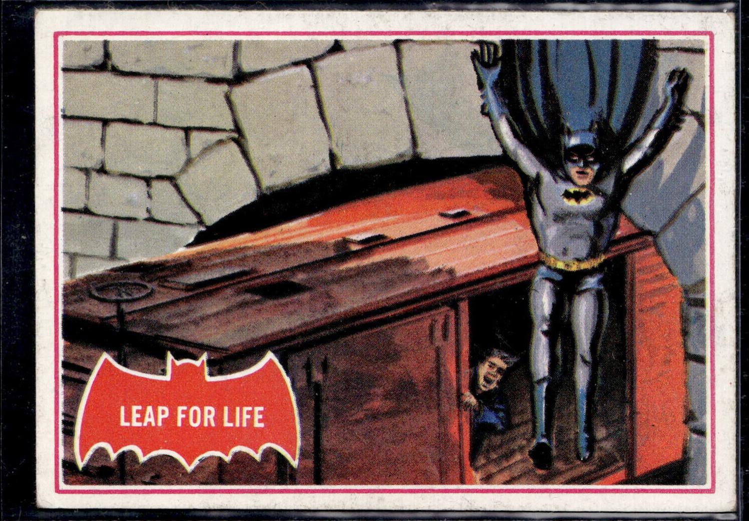 1966 Topps Batman Series A Leap for Life #19A card