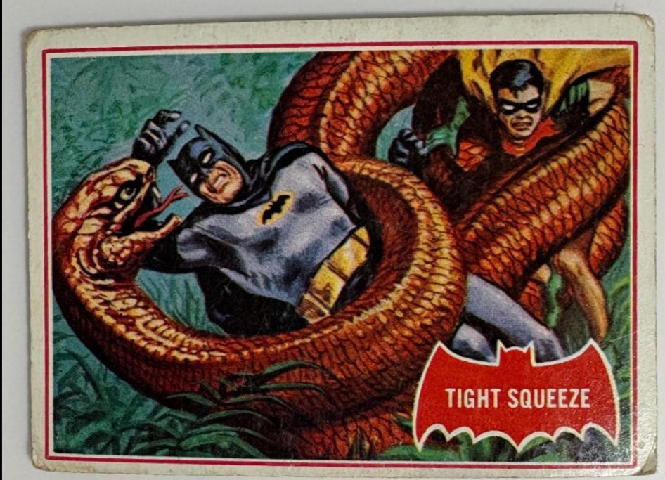 1966 Topps Batman Series A Tight Squeeze #24A card