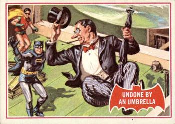 1966 Topps Batman Series A Undone by an Umbrella #30A card