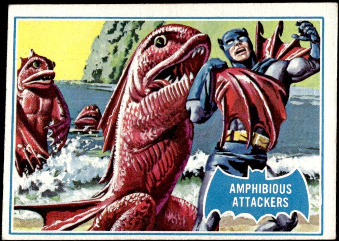 1966 Topps Batman Series B Amphibious Attackers #10B card