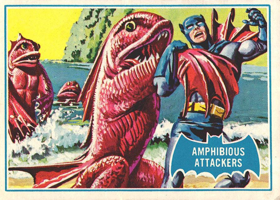 1966 Topps Batman Series B Amphibious Attackers [Puzzle] #10B card