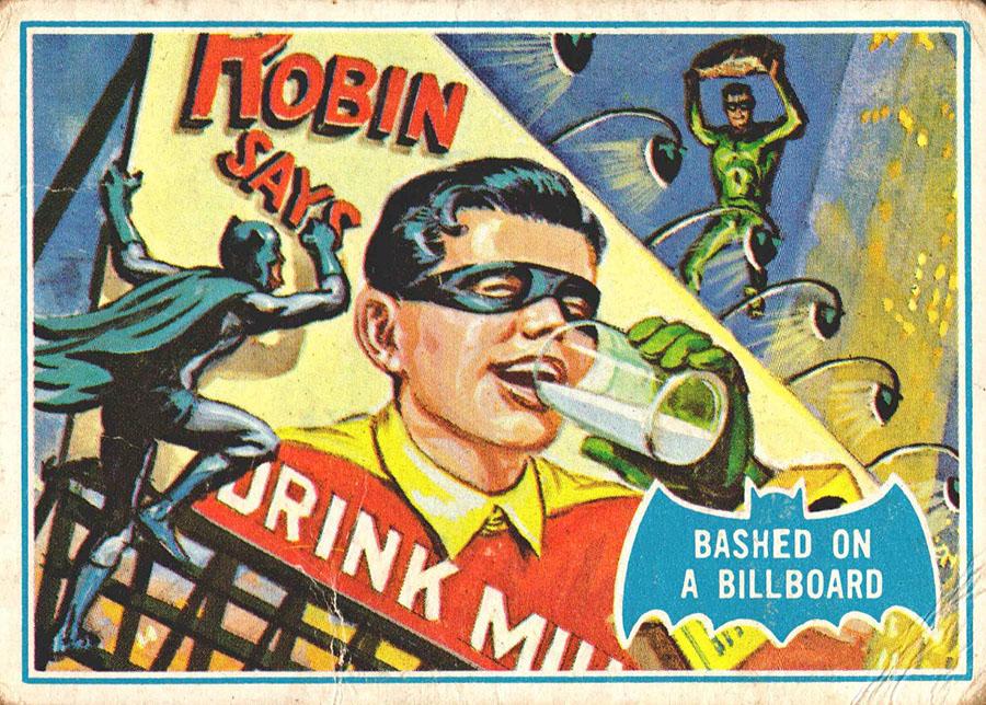 1966 Topps Batman Series B Bashed on a Billboard [Puzzle] #9B card