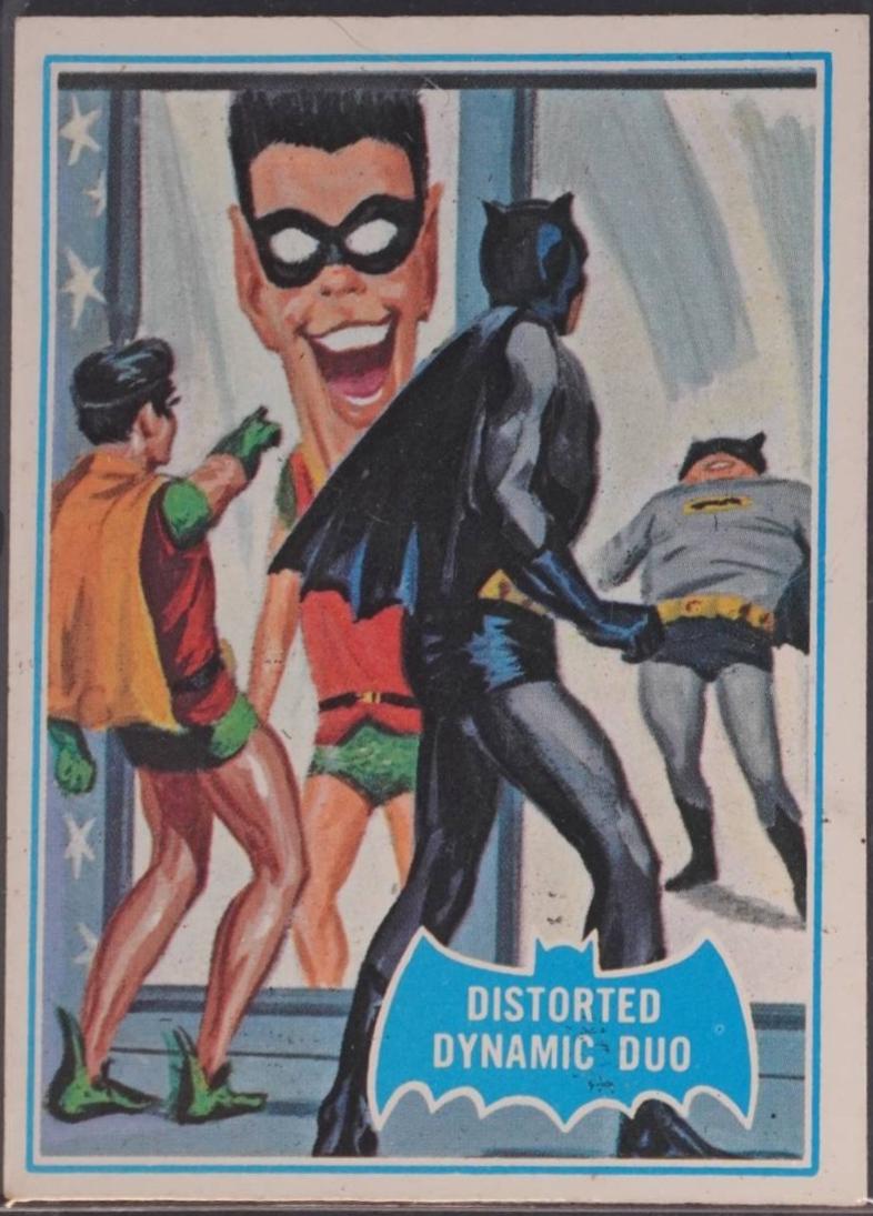 1966 Topps Batman Series B Distorted Dynamic Duo #20B card