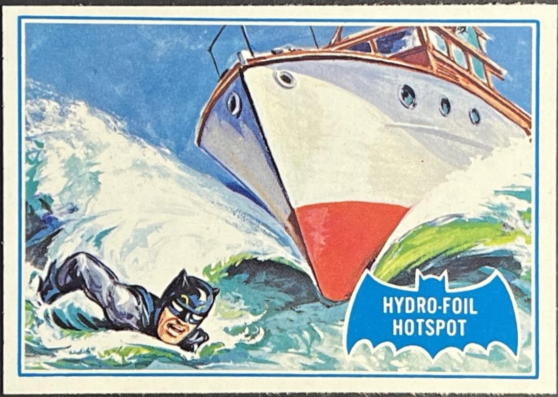 1966 Topps Batman Series B Hydrofoil Hotspot #3B card