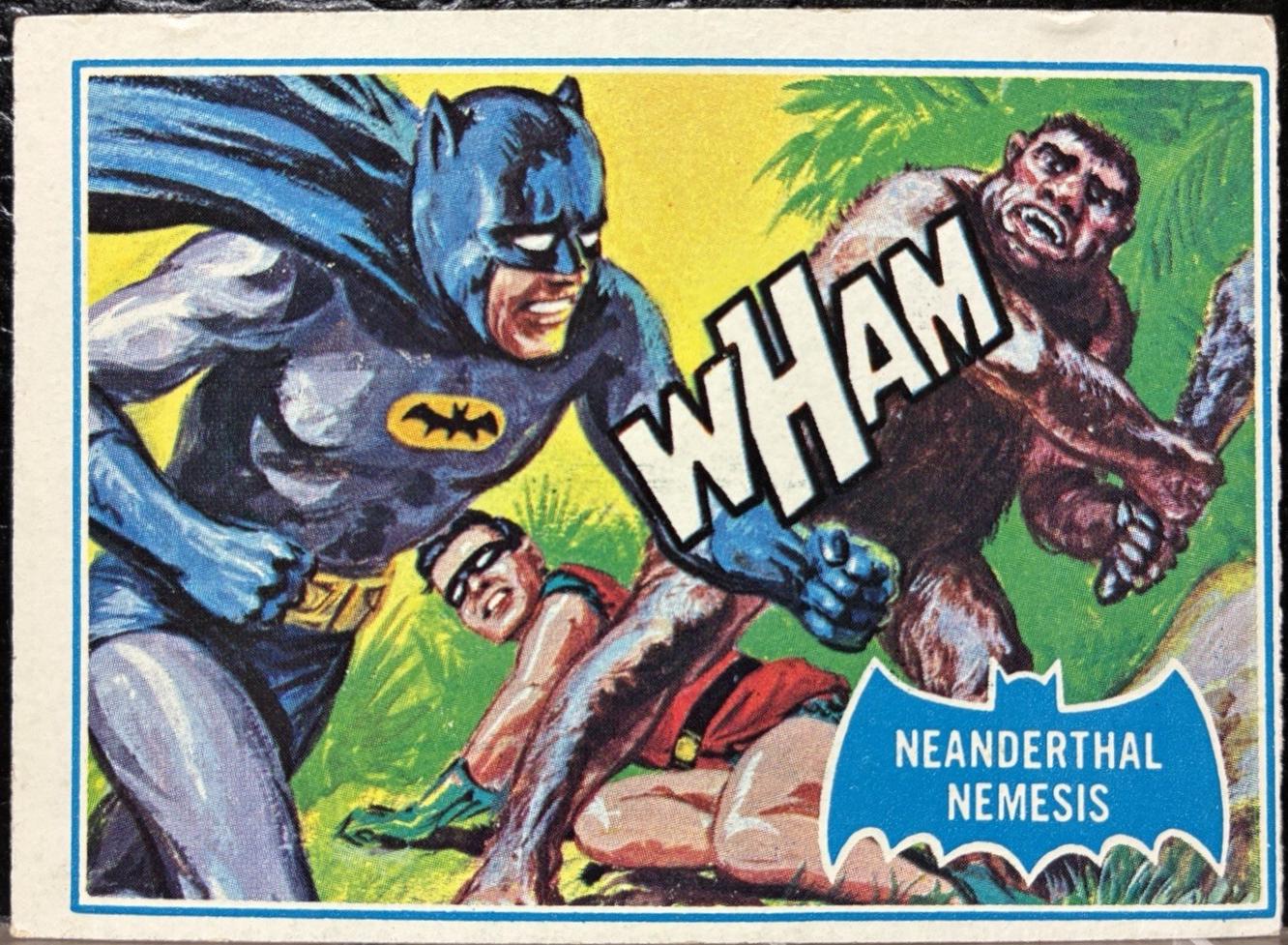 1966 Topps Batman Series B Neanderthal Nemesis #14B card