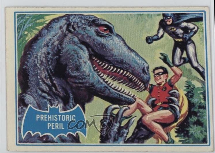 1966 Topps Batman Series B Prehistoric Peril #17B card
