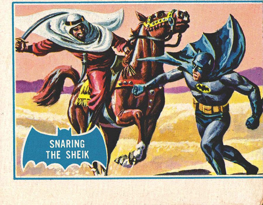1966 Topps Batman Series B Snaring the Sheik [Puzzle] #8B card