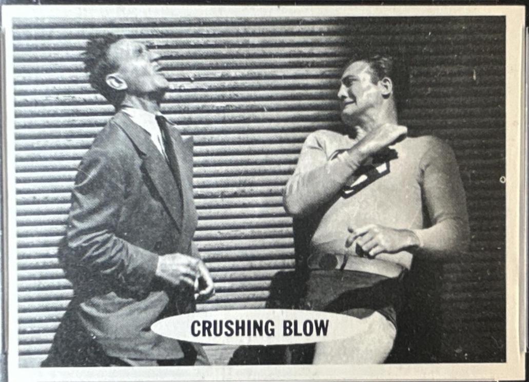 1966 Topps Superman Crushing Blow #23b card