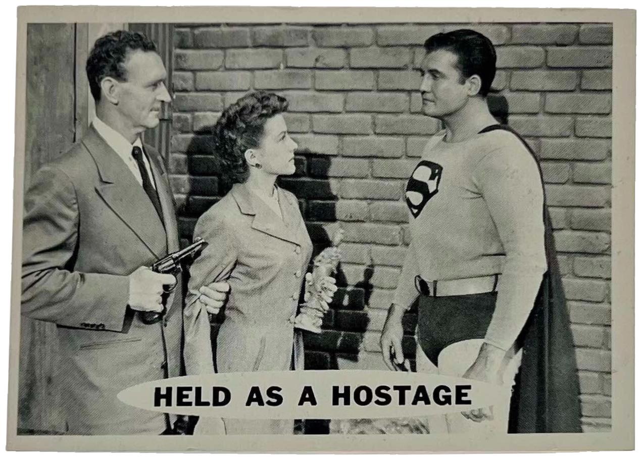 1966 Topps Superman Held as a Hostage #58 card