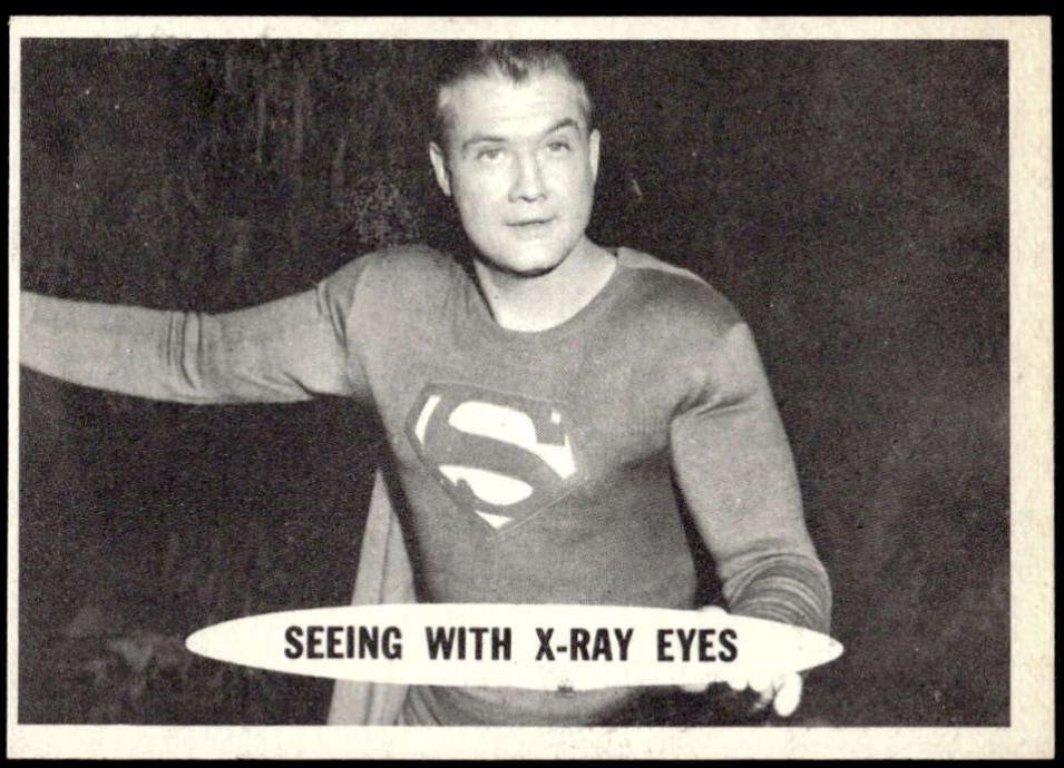 1966 Topps Superman Seeing with X-Ray Eyes #24c card