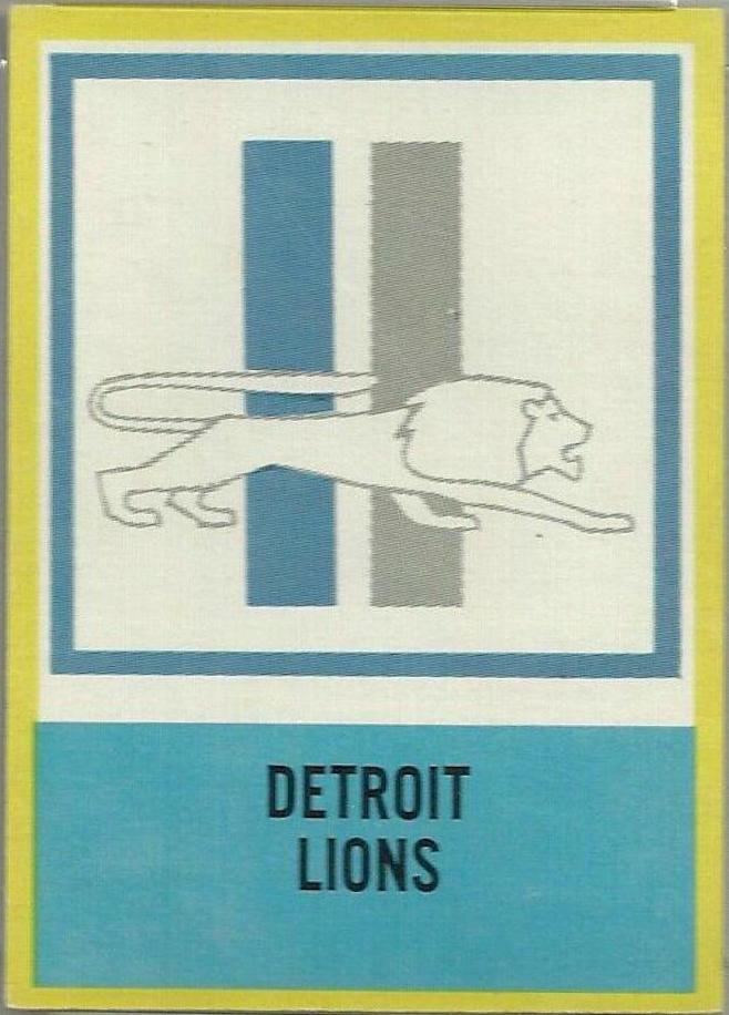 1967 Philadelphia Detroit Lions [Insignia] #72 card