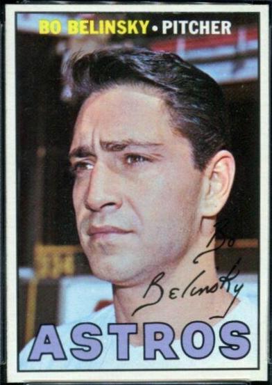 1967 Topps Bo Belinsky [66' S. D. Stats Nearly Gone] #447 card