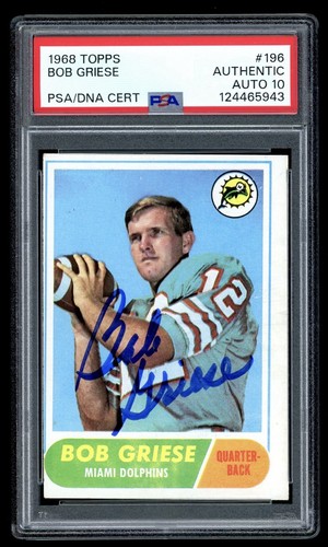 1968 Topps Bob Griese #196 card