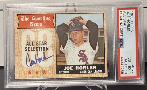1968 Topps Joe Horlen #377 card