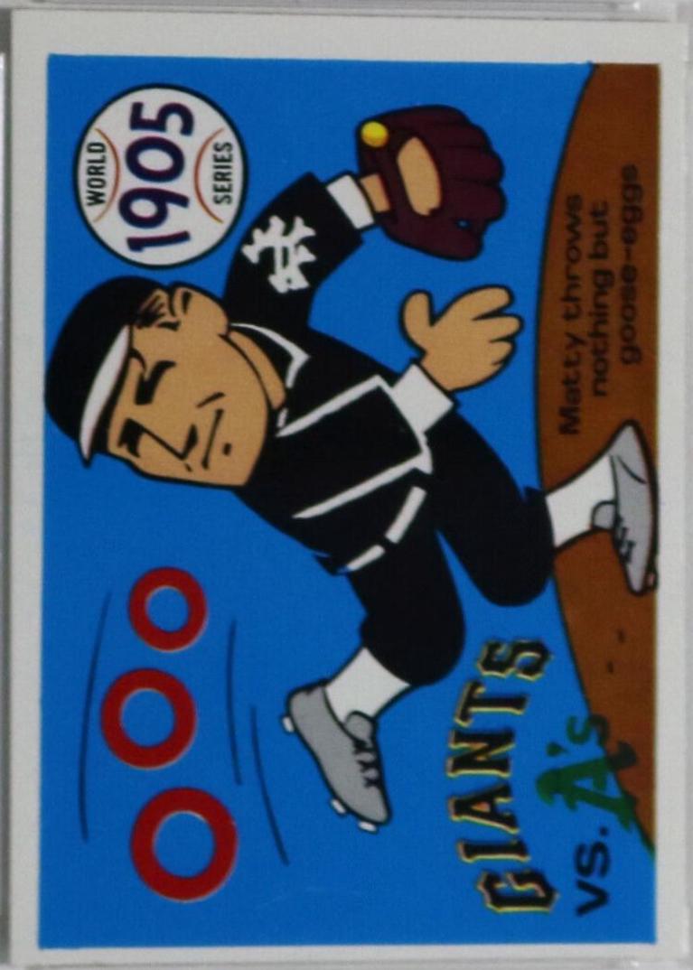 1970 Fleer World Series 1905 Giants, A's [Christy Mathewson] #2 card