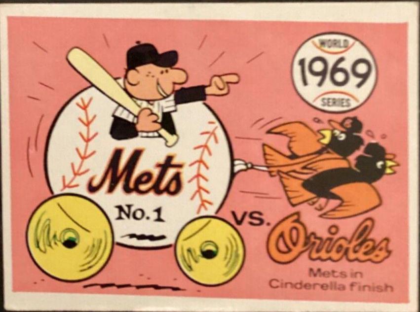 1970 Fleer World Series 1969 Mets, Orioles #66 card