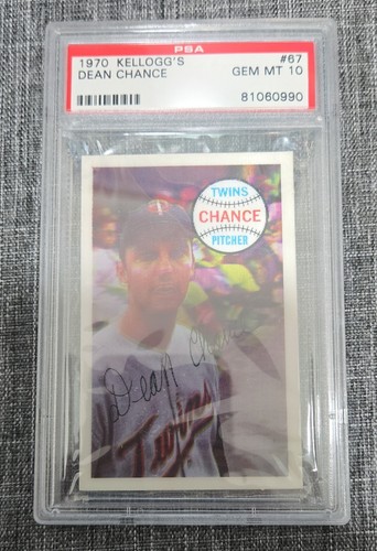 1970 Kellogg's Dean Chance #67 card