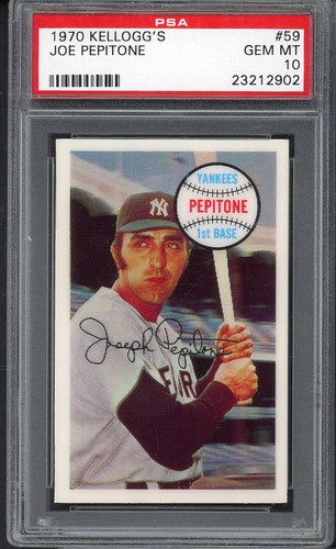 1970 Kellogg's Joe Pepitone #59 card