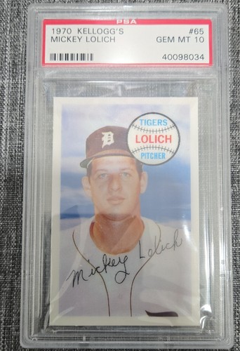 1970 Kellogg's Mickey Lolich #65 card