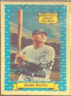 1970 Rold Gold Pretzels Babe Ruth [Baseball Greats] #14 card