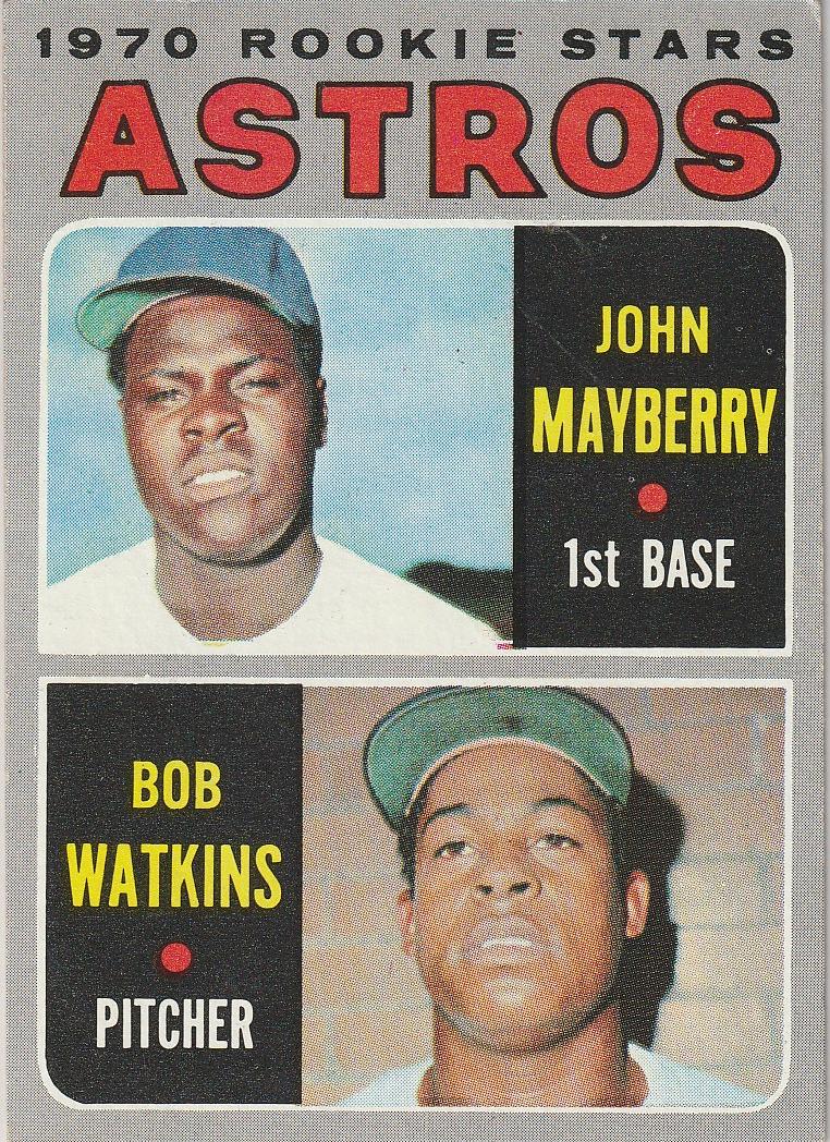 1970 Topps Astros 1970 Rookie Stars: John Mayberry / Bob Watkins #227 card