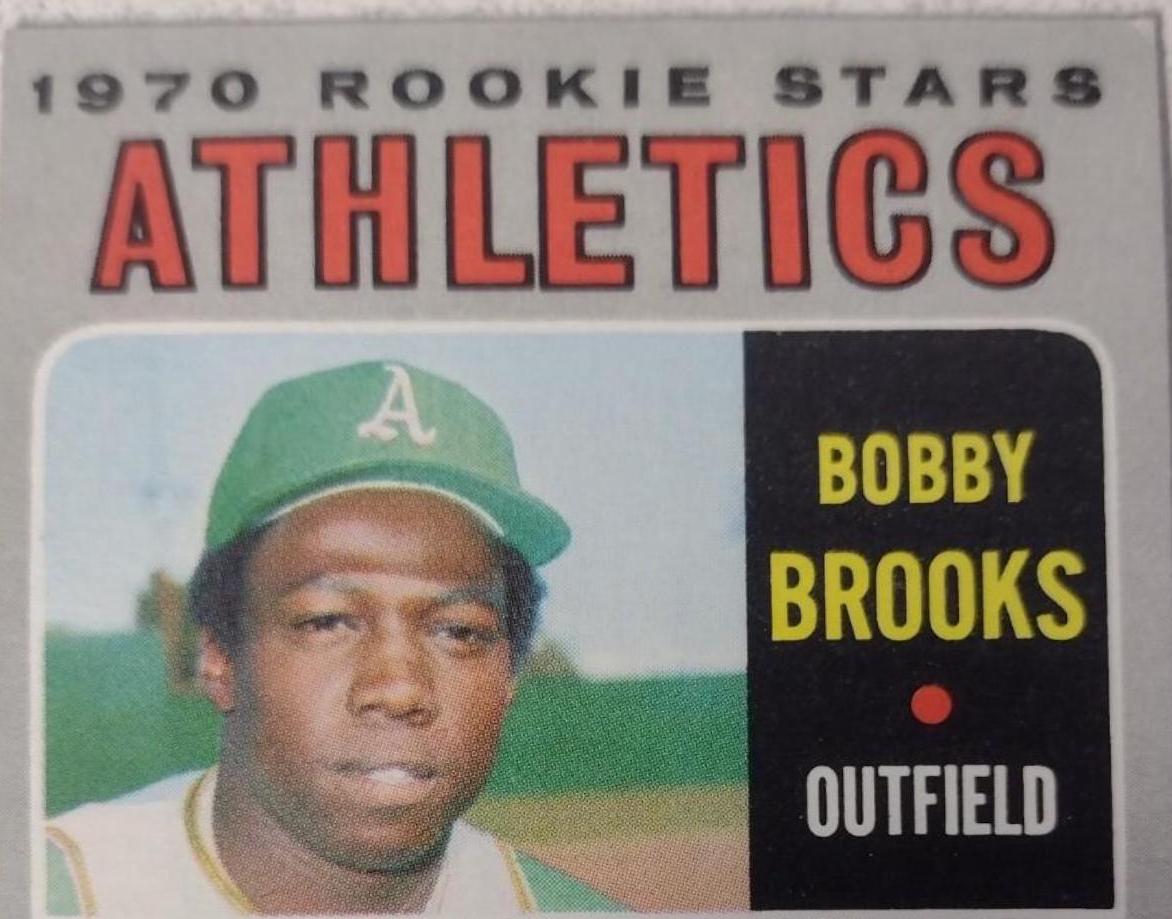 1970 Topps Athletics 1970 Rookie Stars: Bobby Brooks / Mike Olivo #381 card