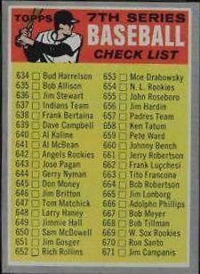 1970 Topps Checklist 634-720 [666 is Adolpho Phillips] #588 card