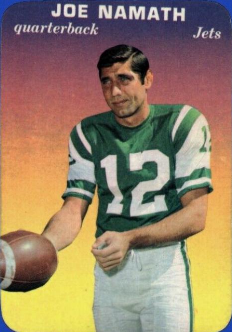 1970 Topps Glossy Joe Namath #29 card