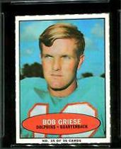 1971 Bazooka Bob Griese [Hand Cut] #35 card