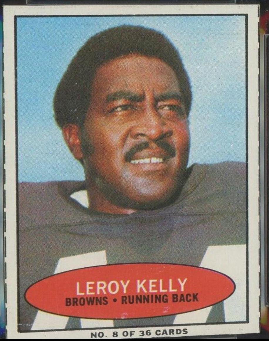 1971 Bazooka Leroy Kelly [Hand Cut] #8 card