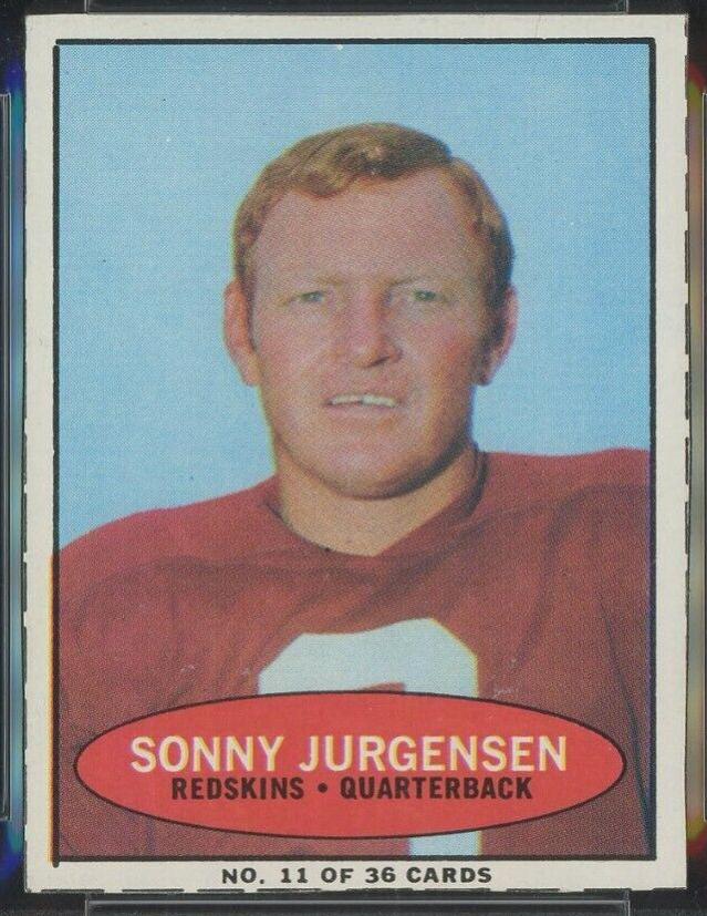 1971 Bazooka Sonny Jurgensen [Hand Cut] #11 card