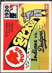 1971 Fleer World Series Black Back 1920 Indian, Dodgers [Elmer Smith] #18 card