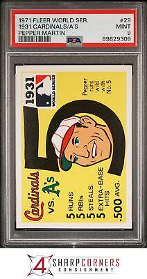 1971 Fleer World Series Black Back 1931 Cardinals, A's [Pepper Martin] #29 card