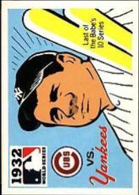 1971 Fleer World Series Black Back 1932 Cubs, Yankees [Babe Ruth] #30 card