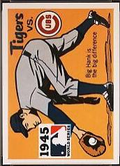 1971 Fleer World Series Black Back 1945 Tigers, Cubs [Hank Greenberg] #43 card